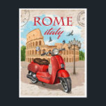 Rome Italy Colosseum Travel Art Vintage city Postcard<br><div class="desc">vintage,  retro,  travel,  modern,  watercolor,  classic,  Rome,  Italy Colosseum,  italian,  coliseum, </div>
