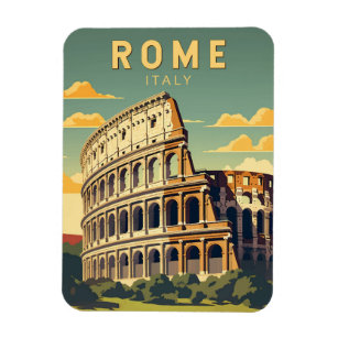 Rome Italy Colosseum Travel Art Vintage Magnet