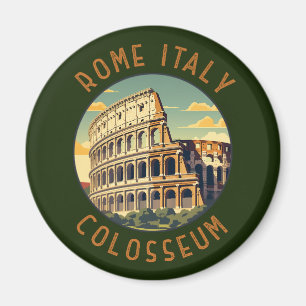 Rome Italy Colosseum Travel Art Vintage Magnet