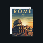 Rome Italy Colosseum Travel Art Vintage Postcard<br><div class="desc">Here is a vintage travel postcard of Rome Italy Colosseum   .</div>