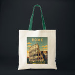 Rome Italy Colosseum Travel Art Vintage Tote Bag<br><div class="desc">Rome Colosseum vector art design. Rome is located in the central-western portion of the Italian Peninsula,  within Lazio,  along the shores of the Tiber.</div>