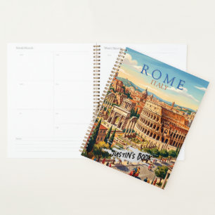 Rome Italy Colosseum Travel Vintage   Personalise Planner