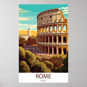 Rome Italy Colosseum Travel Wall Poster