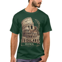 Rome Italy Colosseum Vintage Travel Graphic T-Shir