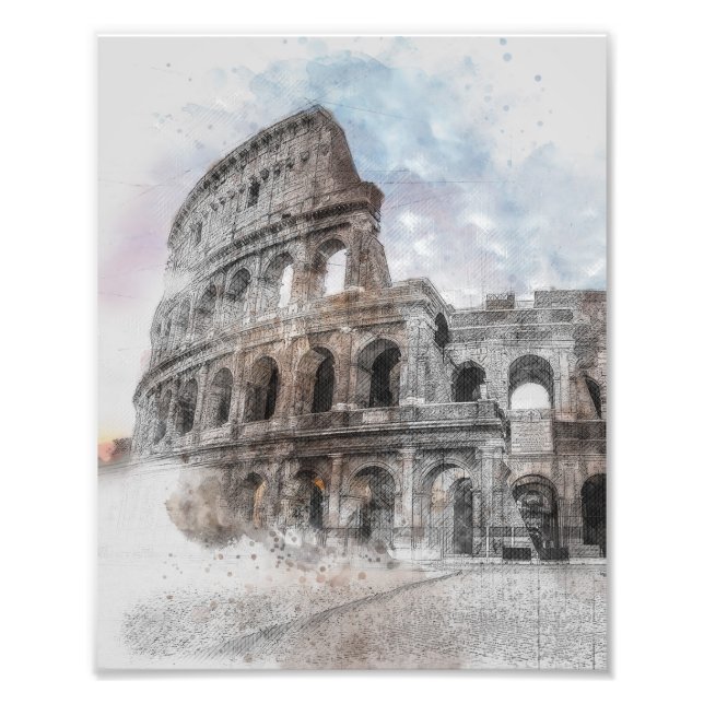 Rome Italy Colosseum Wall Print – Travel Inspired  (Front)