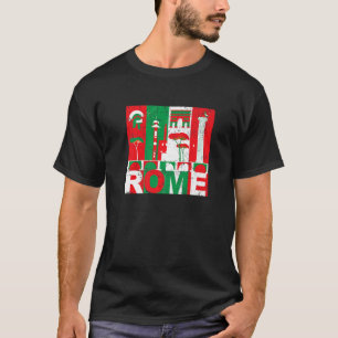 Rome Italy Culture Architecture Of Rome Italy Flag T-Shirt