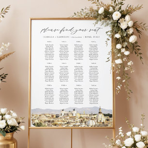 Rome Italy Destination Wedding Seating Chart