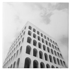 Rome Italy, EUR Palazzo del Lavoro Tile