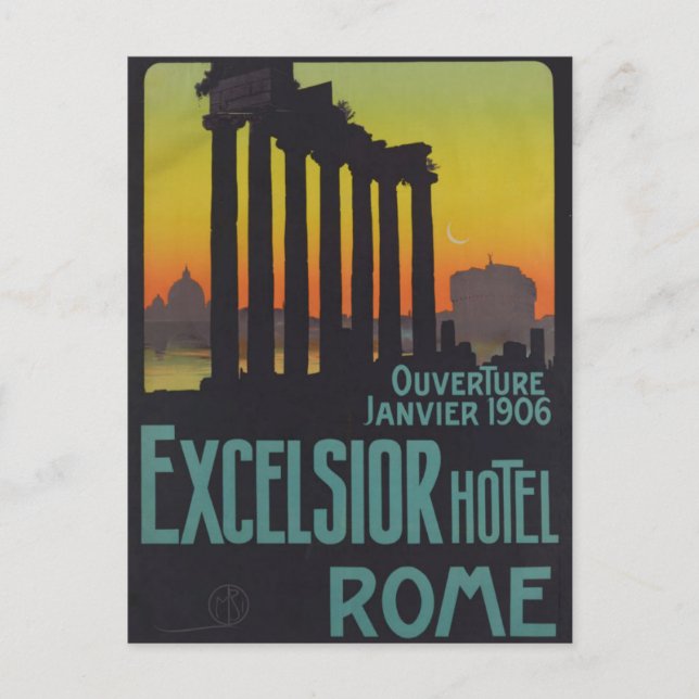 Rome Italy Europe Vintage Travel Postcard (Front)