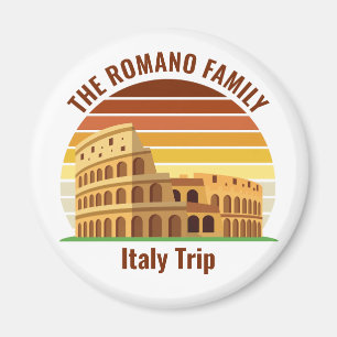 Rome Italy Family Trip Colosseum Sunset Custom Magnet