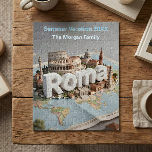 Rome Italy Family Vacation Trip Travel Souvenir Jigsaw Puzzle