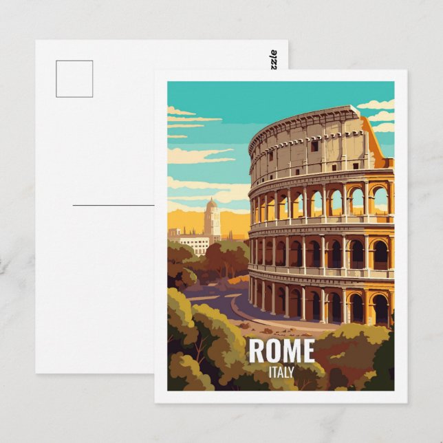 Rome Italy Famous Travel Places Postcard (Front/Back)