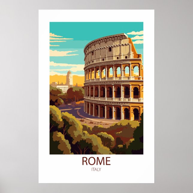 Rome Italy Famous Travel Places Poster (Front)