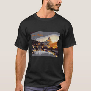Rome Italy Landscape Skyline Design T-Shirt