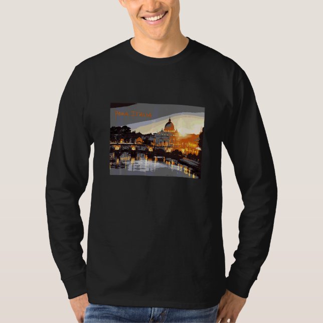 Rome Italy Landscape Skyline T-Shirt (Front)