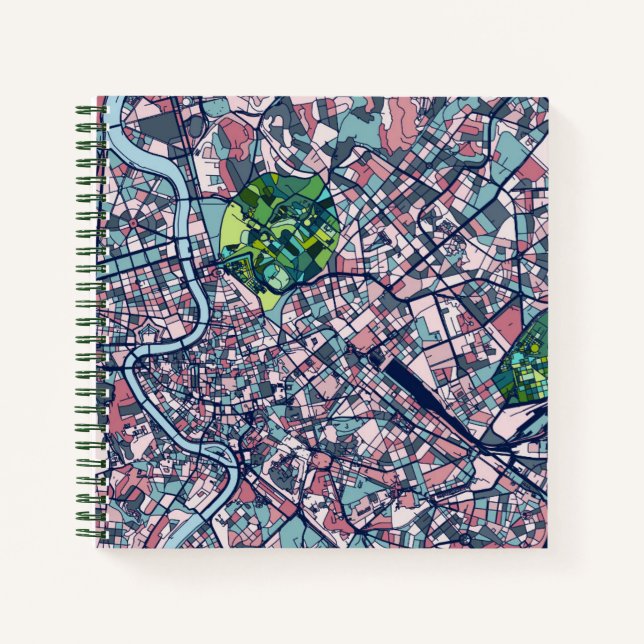 Rome Italy Map Notebook (Front)