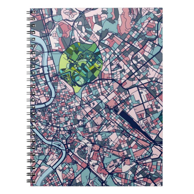 Rome Italy Map Notebook (Front)