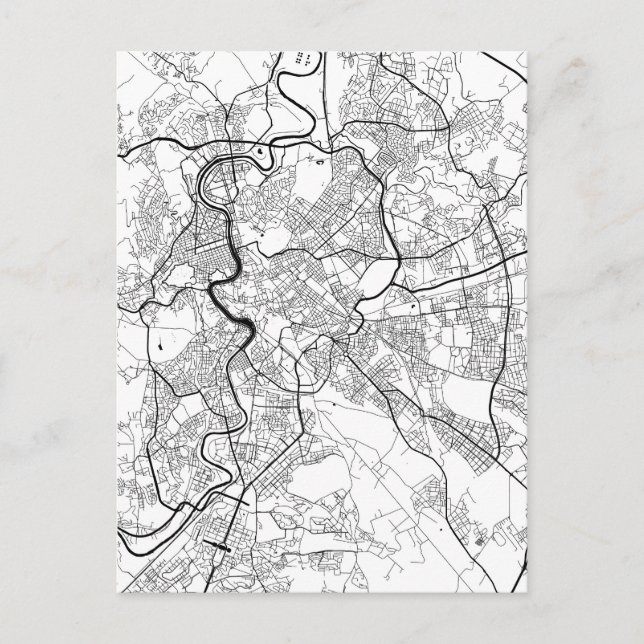 Rome Italy Map Postcard (Front)