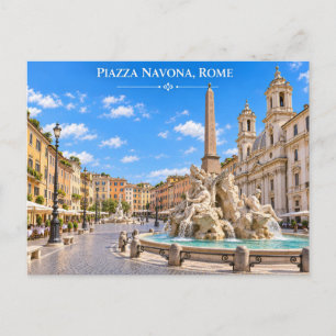 Rome Italy Piazza Navona Postcard