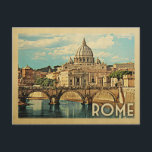 Rome Italy Postcard Vintage Travel<br><div class="desc">Rome Italy design in Vintage Travel style featuring St Peter's Basilica.</div>
