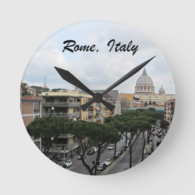 Rome, Italy Round Clock (Front)