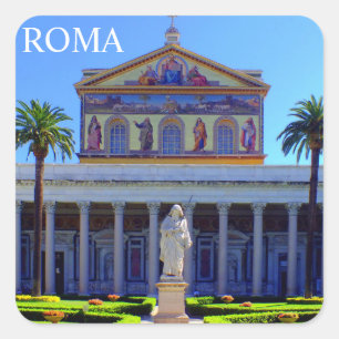 Rome Italy   San Paolo Fuori Le Mura Square Sticker