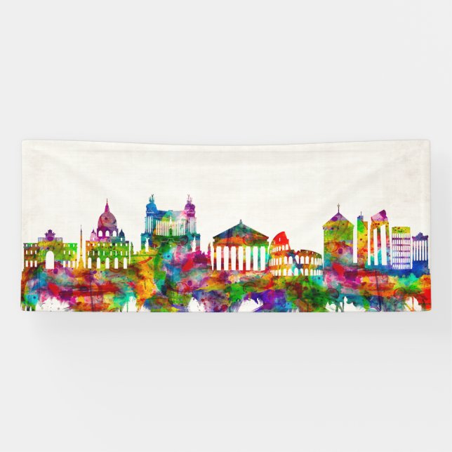 Rome Italy Skyline Banner (Horizontal)