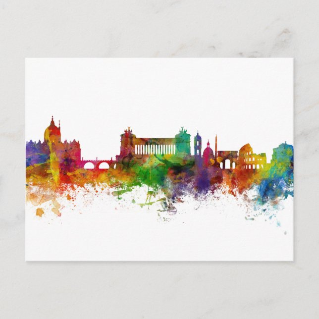 Rome Italy Skyline Postcard (Front)