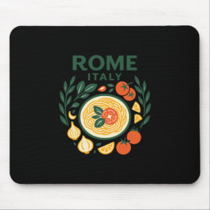 Rome Italy Souvenir Italian Pasta And Travel Desig Mouse Mat