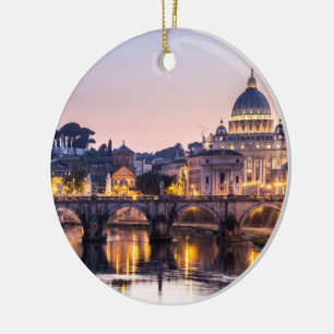 Rome Italy - St Peters Cathedral Ceramic Tree Decoration