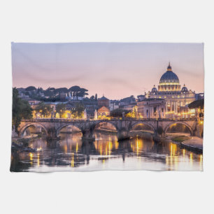 Rome Italy - St Peters Cathedral Tea Towel