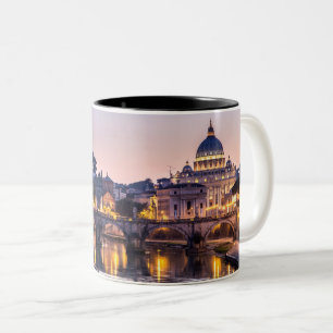 Rome Italy - St Peters Cathedral Two-Tone Coffee Mug