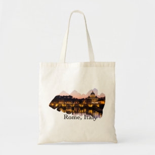 Rome, Italy: The Romantic City at Night Tote Bag