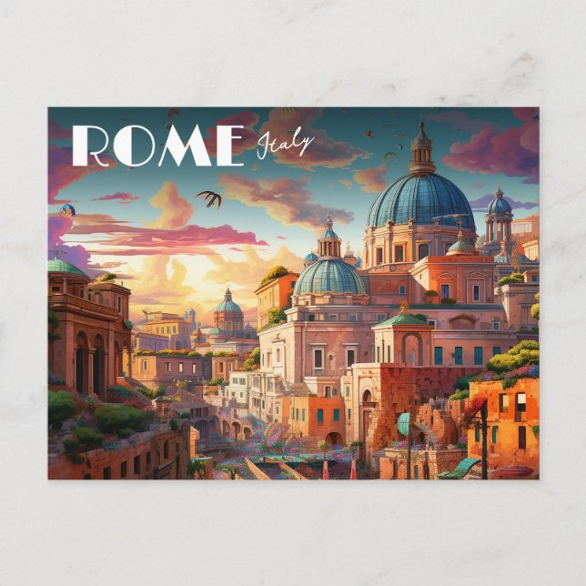 Rome Italy Travel Art Postcard (Front)