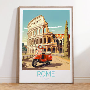 Rome Italy Travel Poster, Rome Italy Poster, Rome  Poster