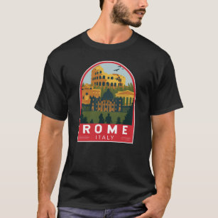 Rome Italy Travel Retro Emblem T-Shirt