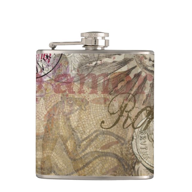 Rome Italy Travel Vacation Holiday City Hip Flask (Front)