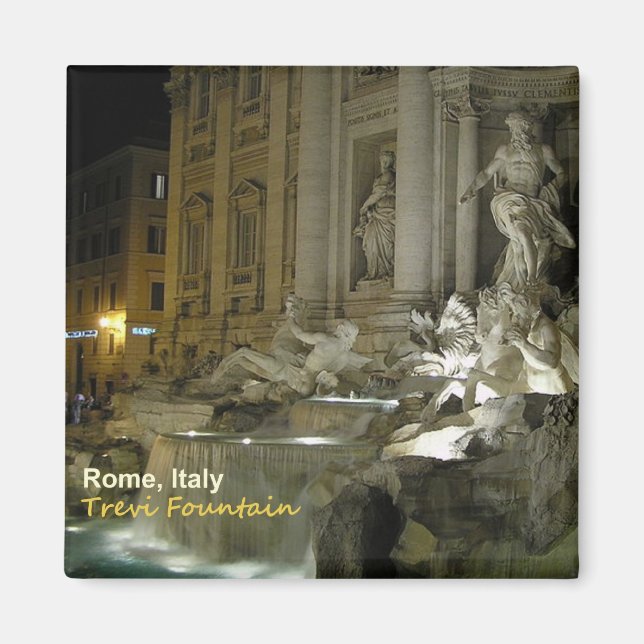 Rome Italy Trevi Fountain Travel Photo Magnet (Front)