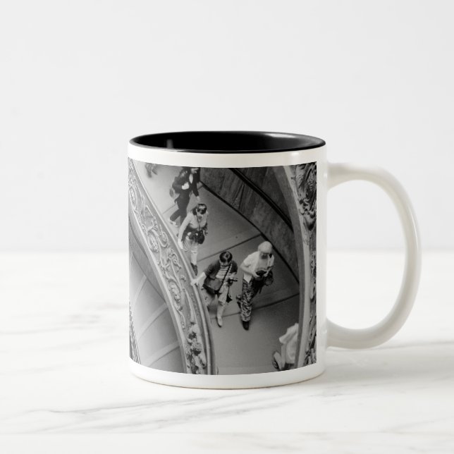 Rome Italy, Vatican Staircase 2 Two-Tone Coffee Mug (Right)