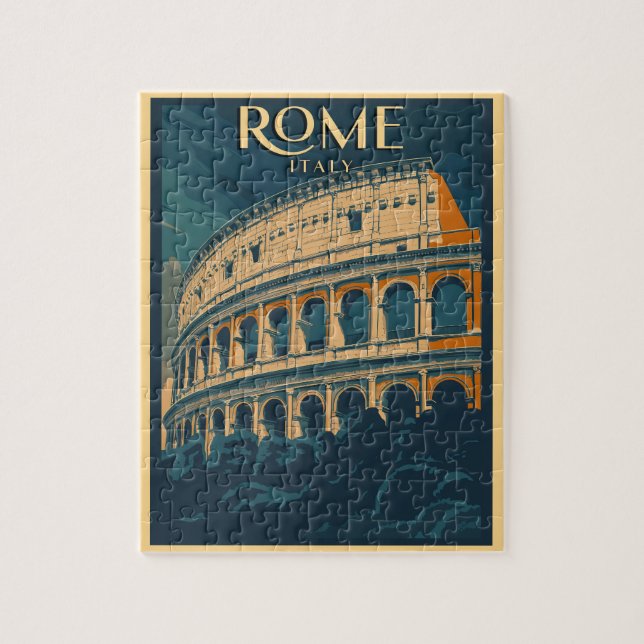 Rome Italy Vintage Colosseum Jigsaw Puzzle (Vertical)