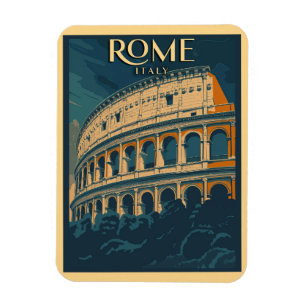 Rome Italy Vintage Colosseum Magnet