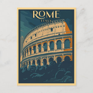Rome Italy Vintage Colosseum Postcard