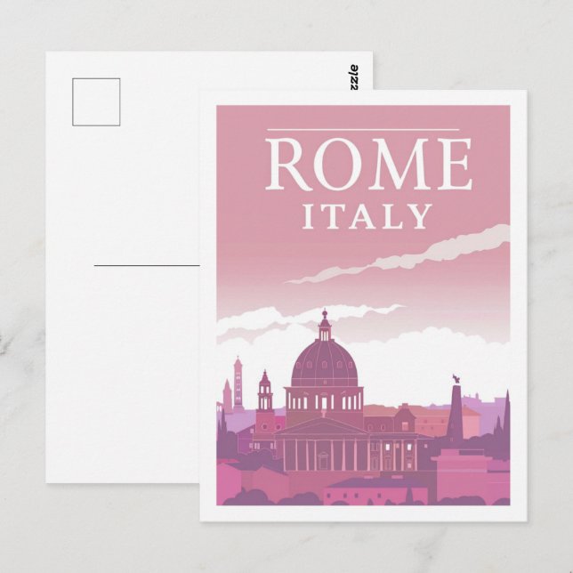 Rome Italy Vintage Famous Travel Place Postcard (Front/Back)