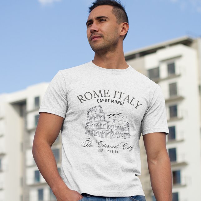 Rome Italy Vintage Landscape Roman Colosseum T-Shirt (Creator Uploaded)
