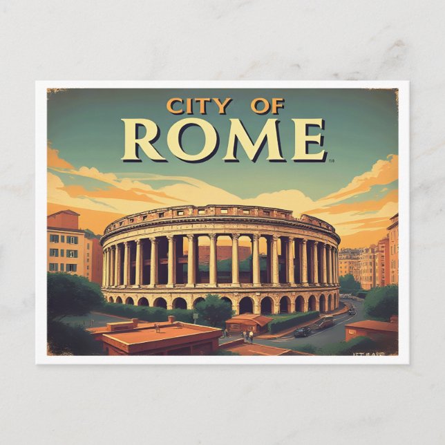 ROME ITALY VINTAGE POSTCARD (Front)