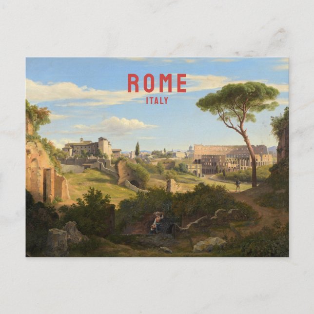 Rome Italy Vintage Travel Coliseum Renaissance Postcard (Front)