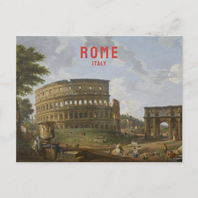 Rome Italy Vintage Travel Coliseum Renaissance Postcard (Front)