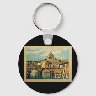 Rome Italy Vintage Travel Key Ring