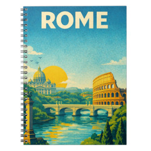 Rome Italy Vintage Travel Notebook
