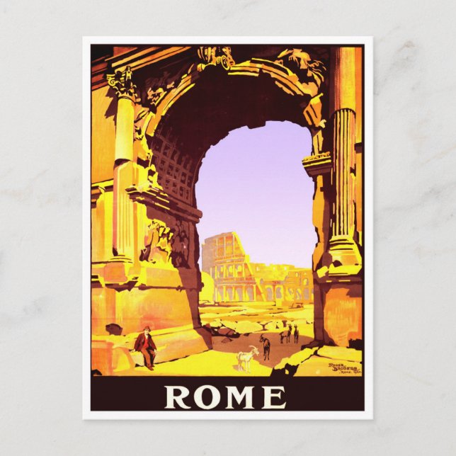 Rome Italy vintage travel Postcard (Front)